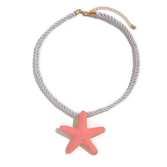 Starfish Pink Coral Gold Earrings - Picture 3 of 6